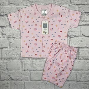 B0068 Pink Pajama Set Size 6 mo